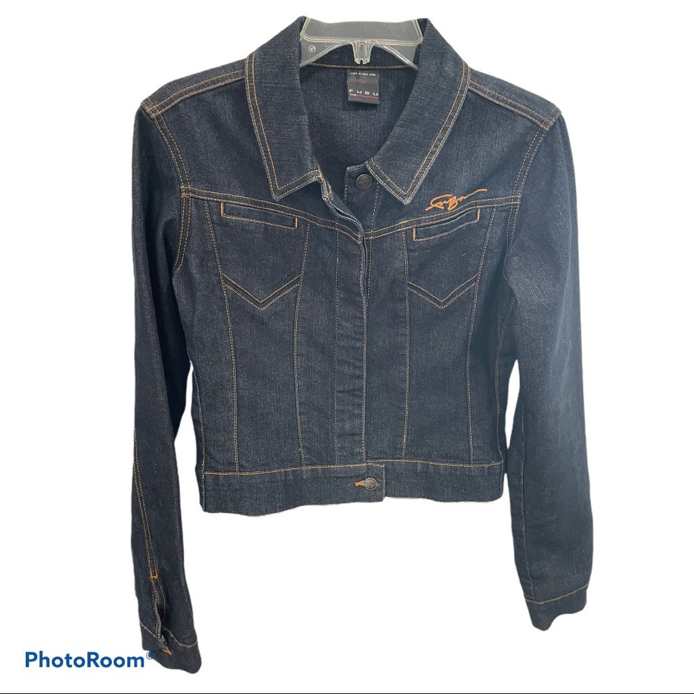 FUBU DARK DENIM JEAN JACKET M‎